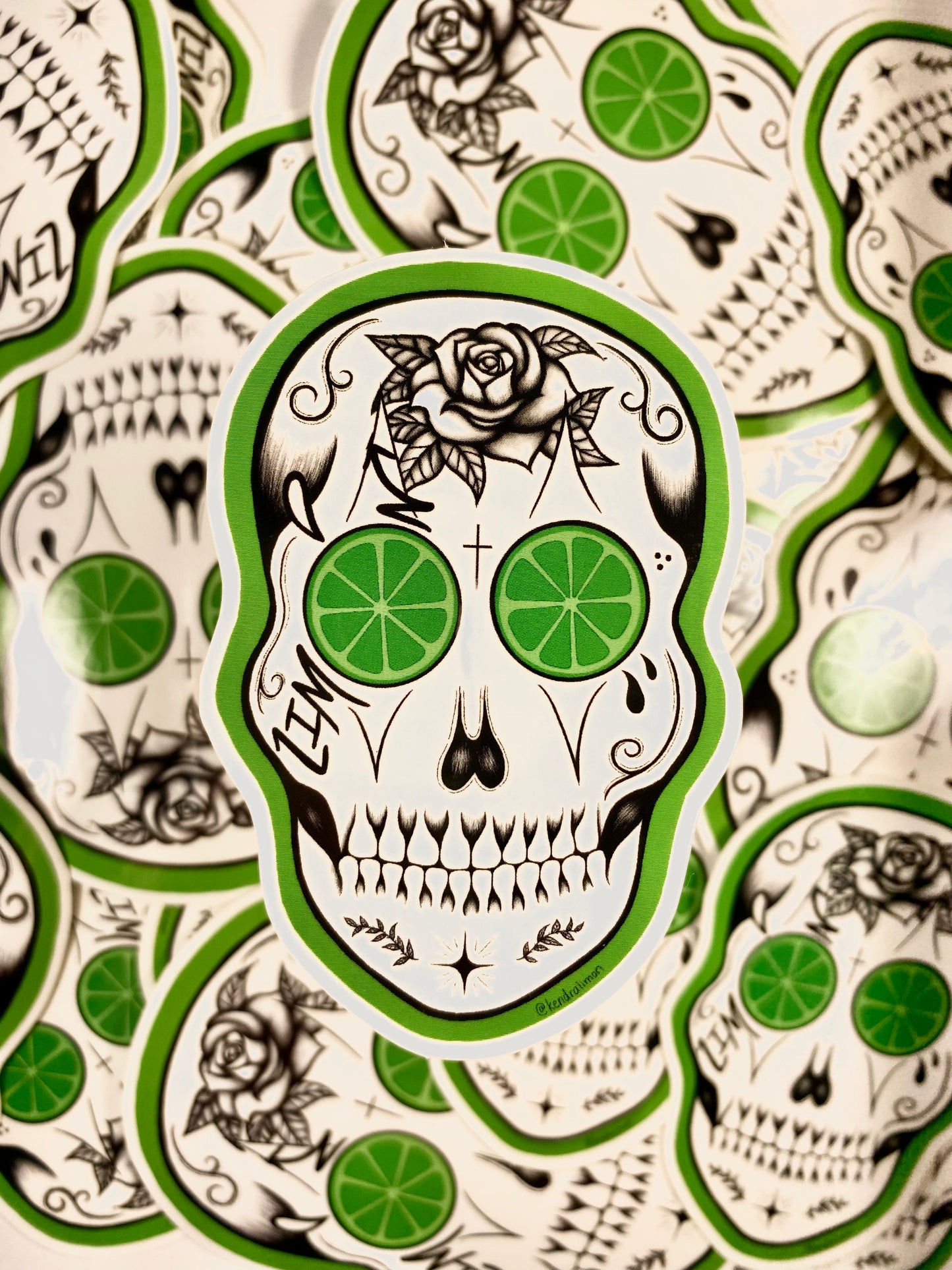 Limón Skull Sticker