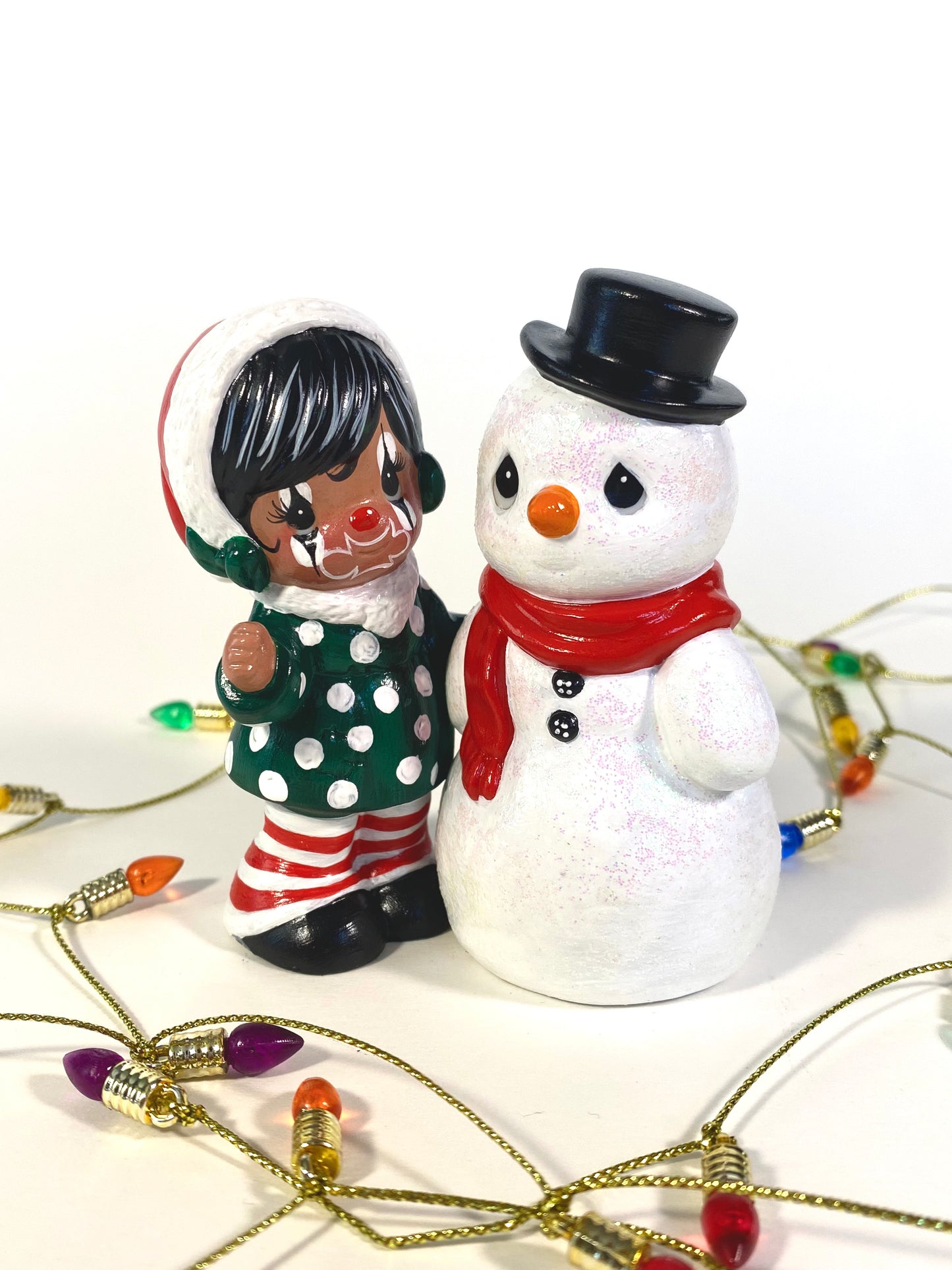 Christmas Precious Homie: Girl with Snowman