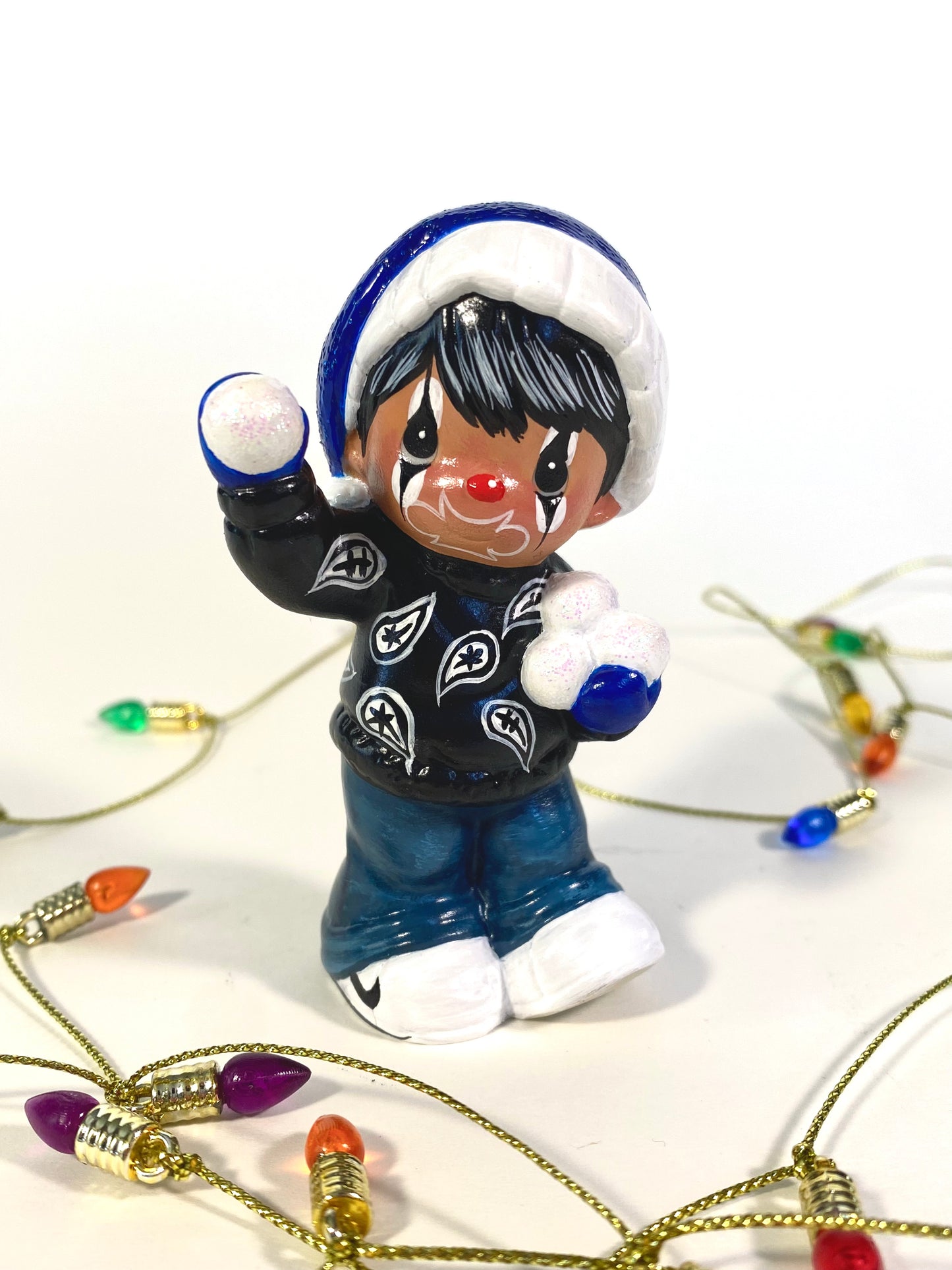 Christmas Precious Homie: Boy with snowballs