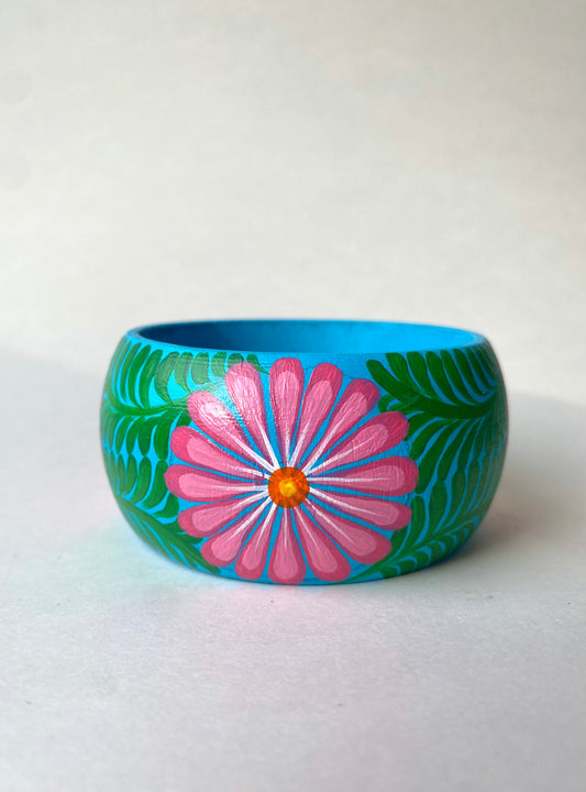Hand Painted Wooden Bangle Bracelet