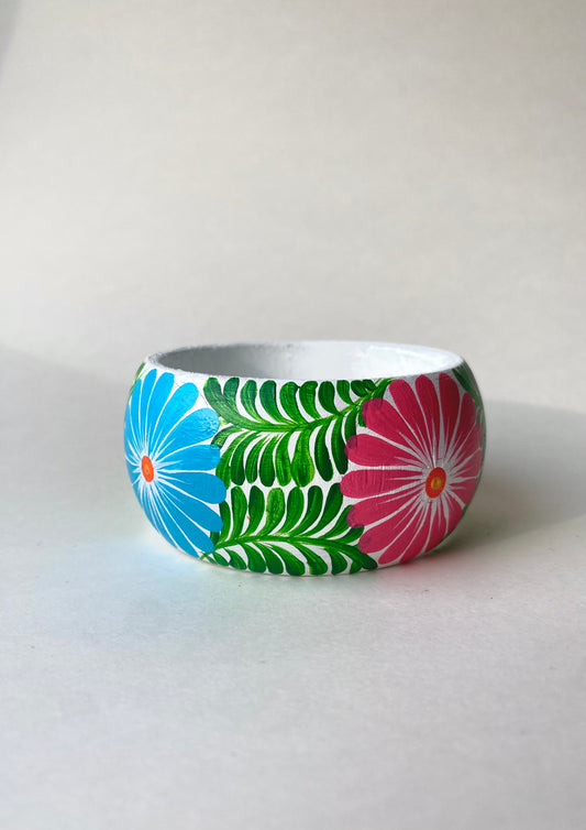 Hand Painted Wooden Bangle Bracelet