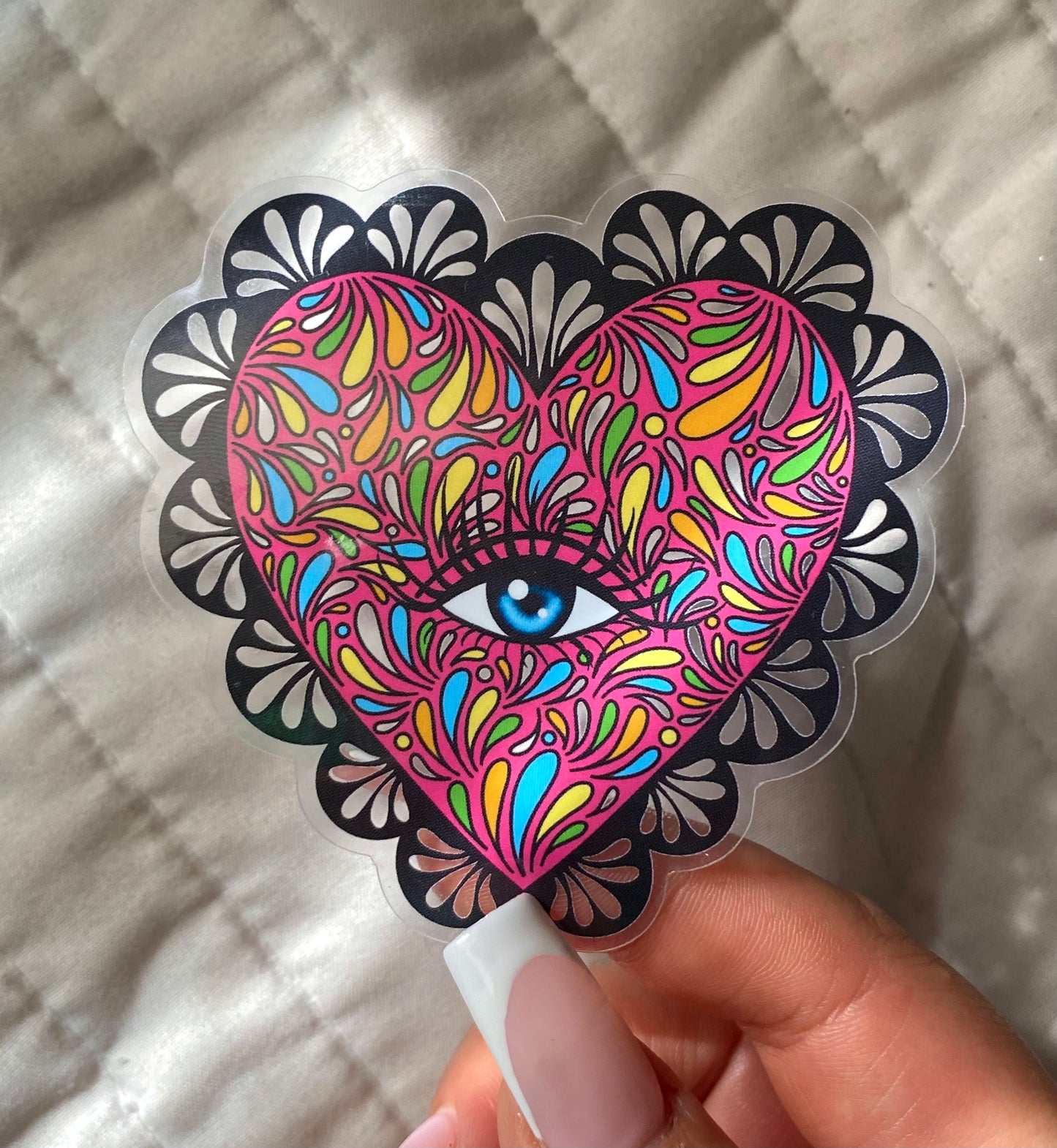 Heart with Eye Sticker